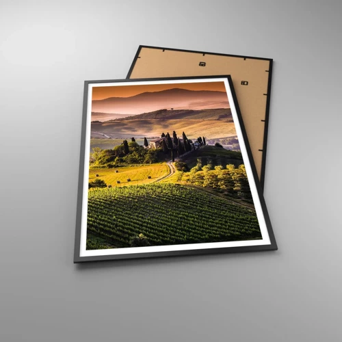 Poster in black frame - Arcadia - Tuscan Landscape - 70x100 cm