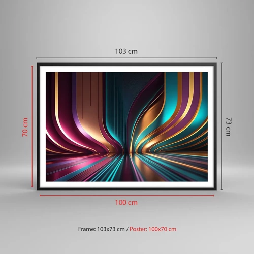 Poster in black frame - Architecture of Light - 100x70 cm