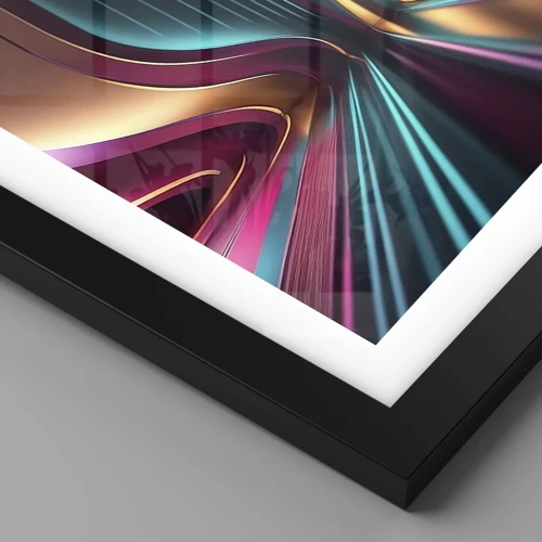 Poster in black frame - Architecture of Light - 100x70 cm