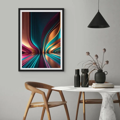 Poster in black frame - Architecture of Light - 30x40 cm