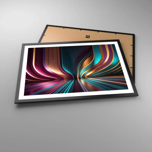 Poster in black frame - Architecture of Light - 70x50 cm