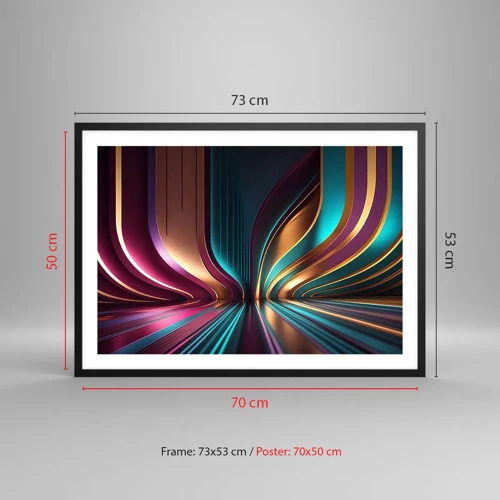 Poster in black frame - Architecture of Light - 70x50 cm