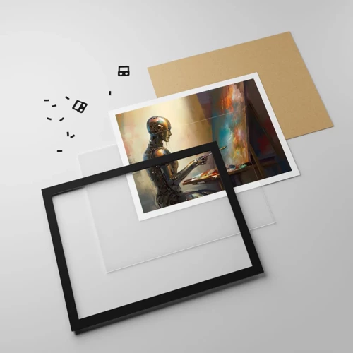 Poster in black frame - Art of the Future - 100x70 cm