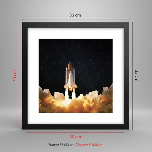 Poster in black frame - As Astra! - 30x30 cm