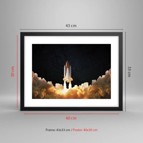 Poster in black frame - As Astra! - 40x30 cm