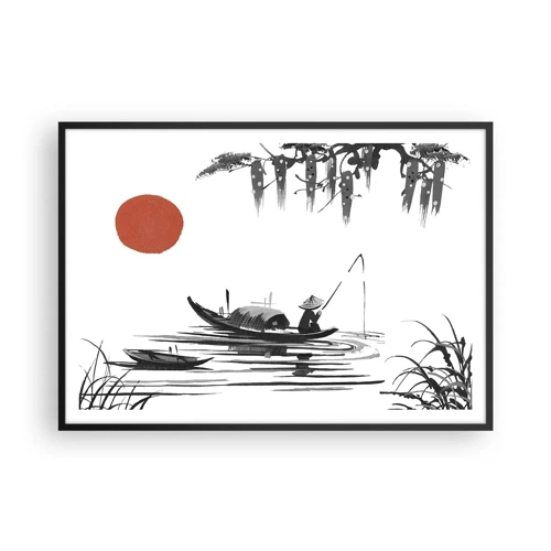Poster in black frame - Asian Afternoon - 100x70 cm