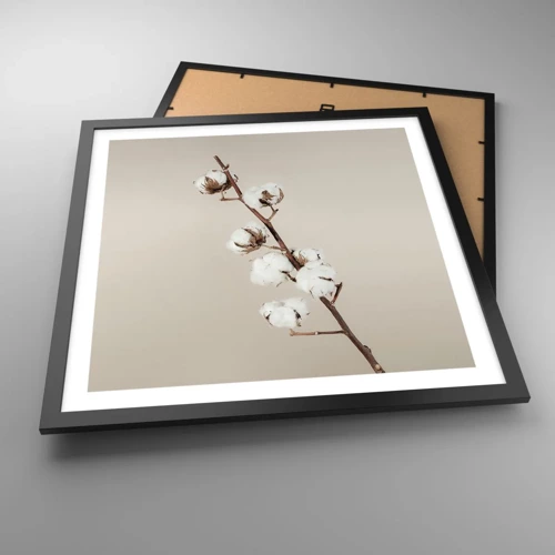 Poster in black frame - At the Heart of Softness - 50x50 cm
