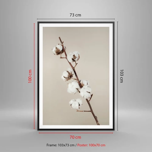 Poster in black frame - At the Heart of Softness - 70x100 cm