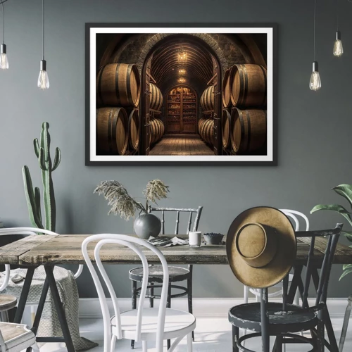 Poster in black frame - Atmospheric Cellar - 70x50 cm