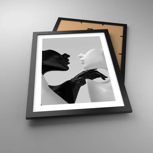 Poster in black frame - Attraction - Desire - 30x40 cm