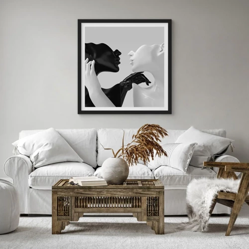 Poster in black frame - Attraction - Desire - 60x60 cm