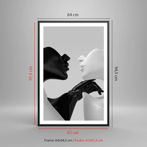 Poster in black frame - Attraction - Desire - 61x91 cm