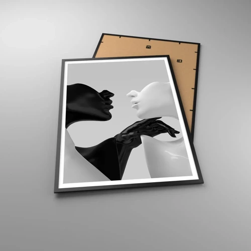 Poster in black frame - Attraction - Desire - 70x100 cm