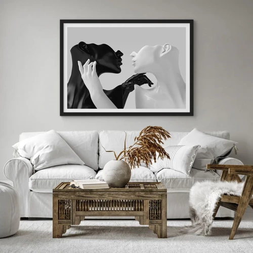 Poster in black frame - Attraction - Desire - 70x50 cm