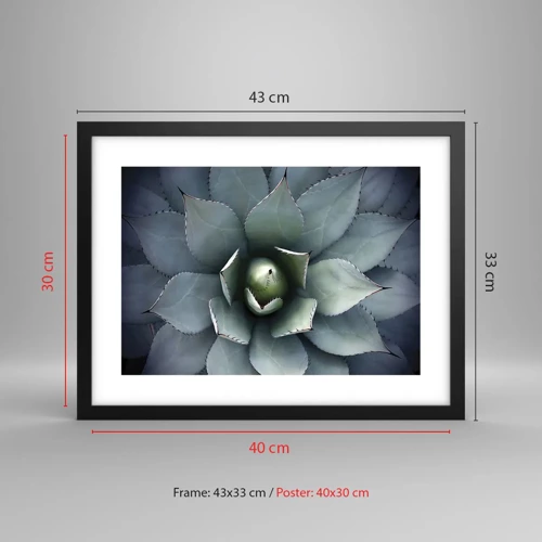 Poster in black frame - Attracts and Warns - 40x30 cm