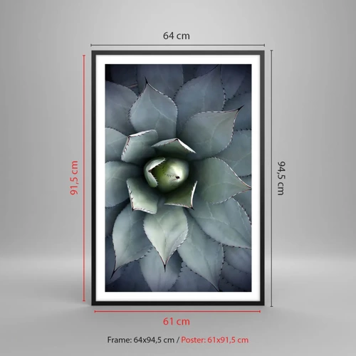 Poster in black frame - Attracts and Warns - 61x91 cm