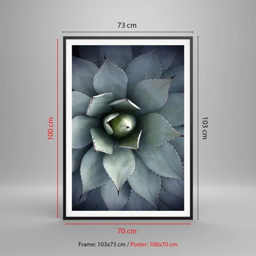 Poster in black frame - Attracts and Warns - 70x100 cm