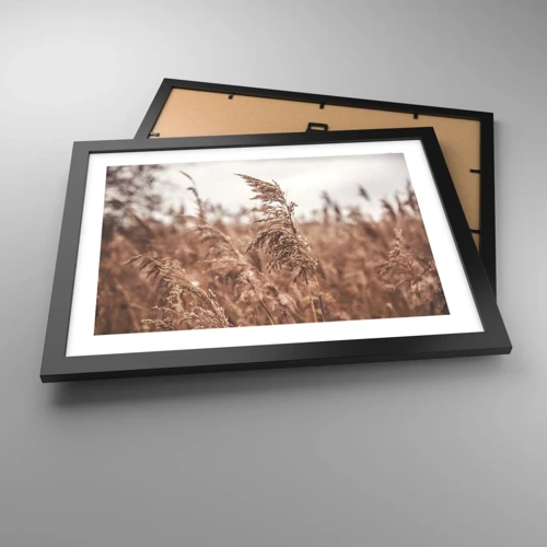 Poster in black frame - Autumn Has Arrived in the Fields - 40x30 cm