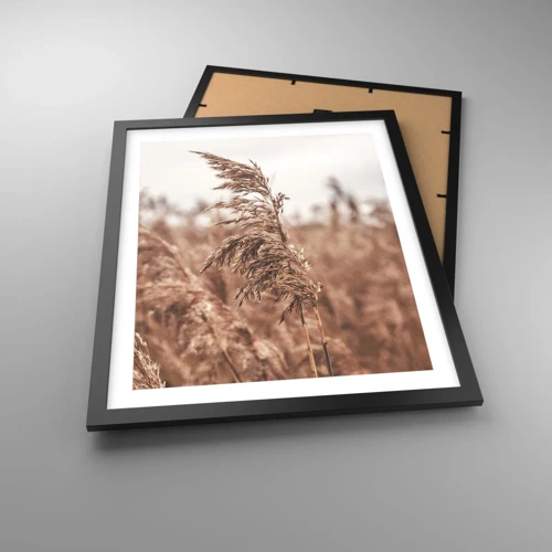 Poster in black frame - Autumn Has Arrived in the Fields - 40x50 cm