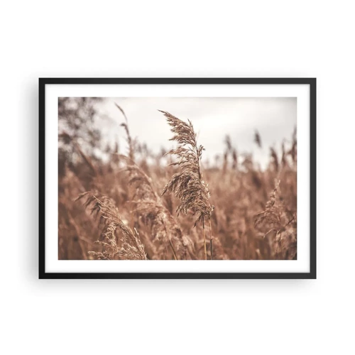 Poster in black frame - Autumn Has Arrived in the Fields - 70x50 cm