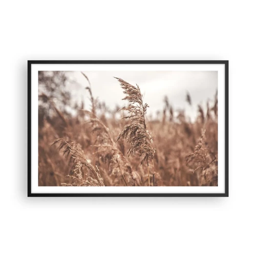 Poster in black frame - Autumn Has Arrived in the Fields - 91x61 cm