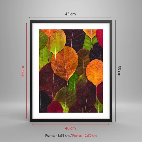 Poster in black frame - Autumn Mosaics - 40x50 cm