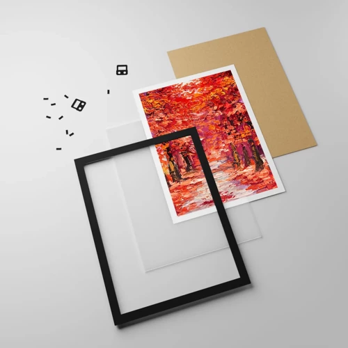 Poster in black frame - Autumnal Impression - 30x40 cm