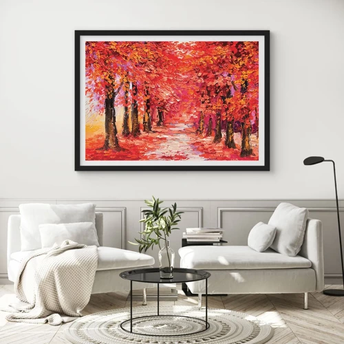 Poster in black frame - Autumnal Impression - 40x30 cm