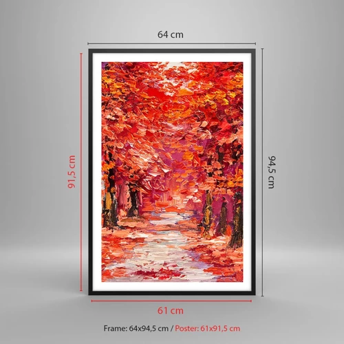 Poster in black frame - Autumnal Impression - 61x91 cm