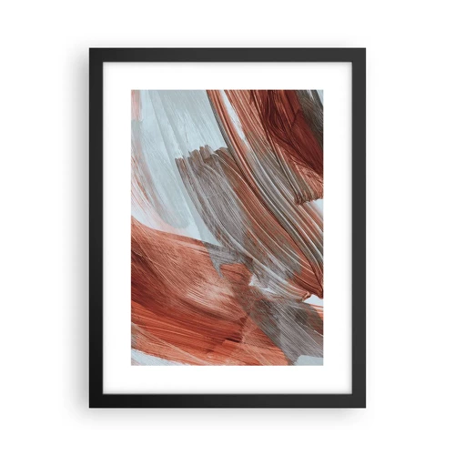 Poster in black frame - Autumnal and Windy Abstract - 30x40 cm