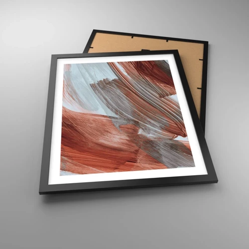 Poster in black frame - Autumnal and Windy Abstract - 40x50 cm