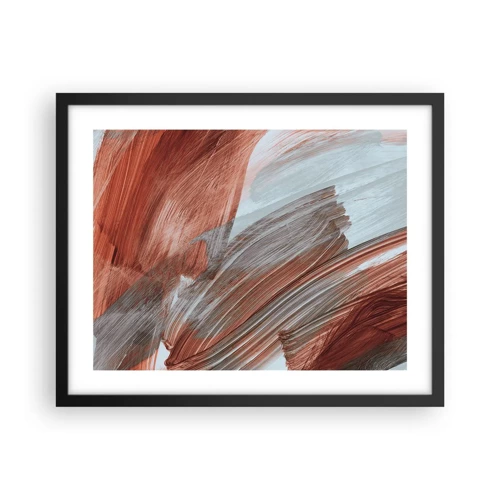 Poster in black frame - Autumnal and Windy Abstract - 50x40 cm