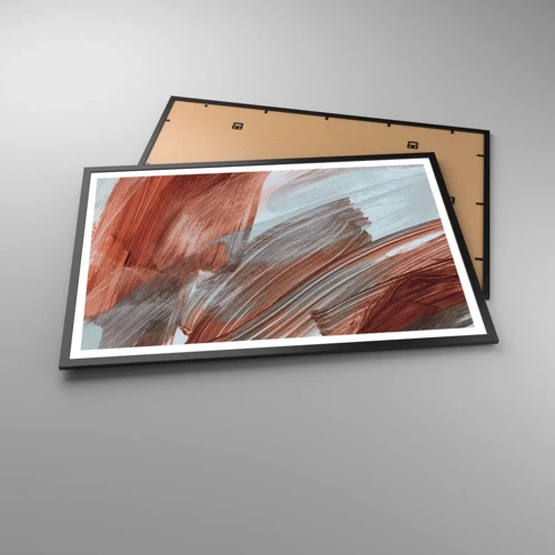 Poster in black frame - Autumnal and Windy Abstract - 91x61 cm