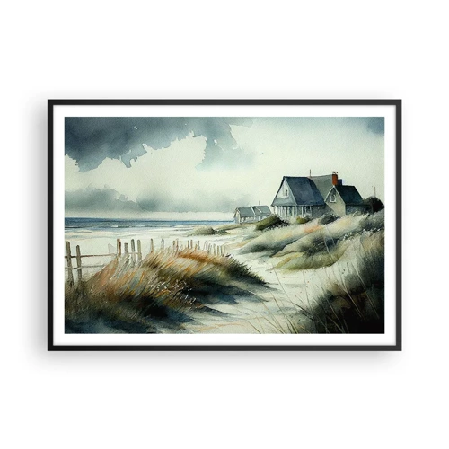 Poster in black frame - Away from the Hustle and Bustle - 100x70 cm