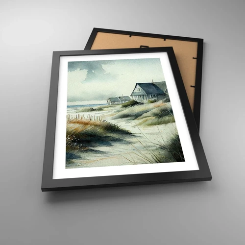 Poster in black frame - Away from the Hustle and Bustle - 30x40 cm