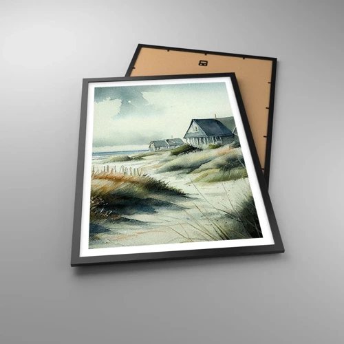 Poster in black frame - Away from the Hustle and Bustle - 50x70 cm