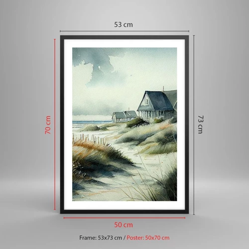 Poster in black frame - Away from the Hustle and Bustle - 50x70 cm