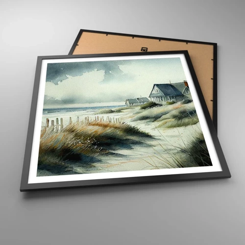 Poster in black frame - Away from the Hustle and Bustle - 60x60 cm