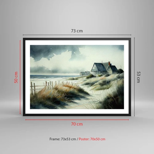 Poster in black frame - Away from the Hustle and Bustle - 70x50 cm