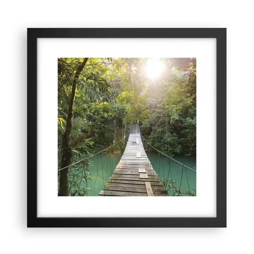 Poster in black frame - Azure Water in Azure Forest - 30x30 cm