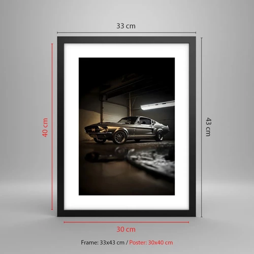 Poster in black frame - Back to the Future - 30x40 cm
