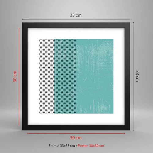 Poster in black frame - Balanced Composition - 30x30 cm