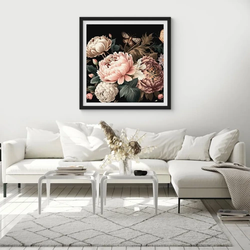 Poster in black frame - Baroque Style - 30x30 cm