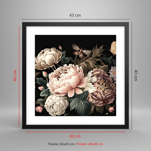 Poster in black frame - Baroque Style - 40x40 cm