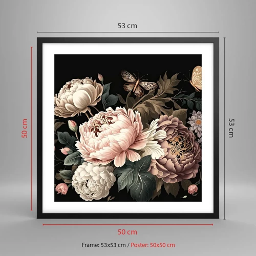 Poster in black frame - Baroque Style - 50x50 cm