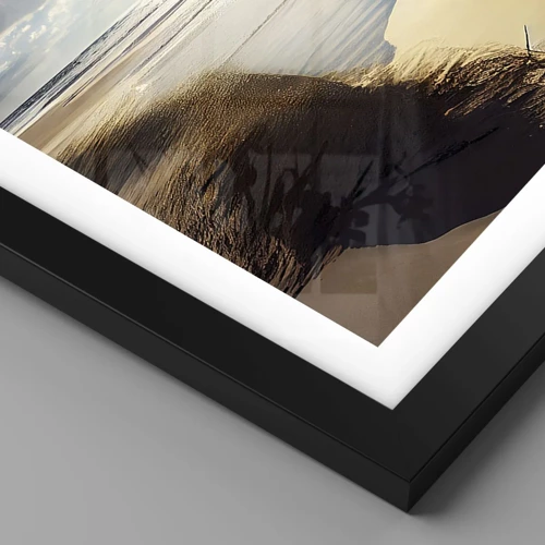 Poster in black frame - Beach, Wild Beach - 40x40 cm