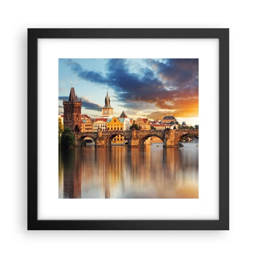 Poster in black frame - Beautiful Prague - 30x30 cm