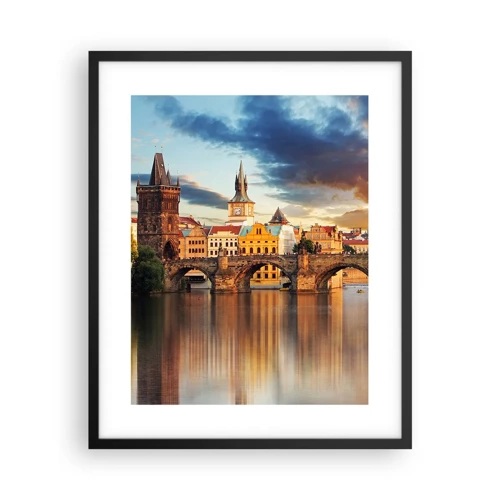 Poster in black frame - Beautiful Prague - 40x50 cm