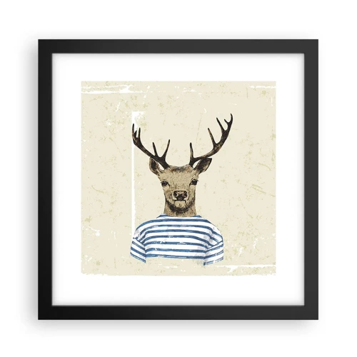 Poster in black frame - Becaue I Like Striped T-Shirts - 30x30 cm