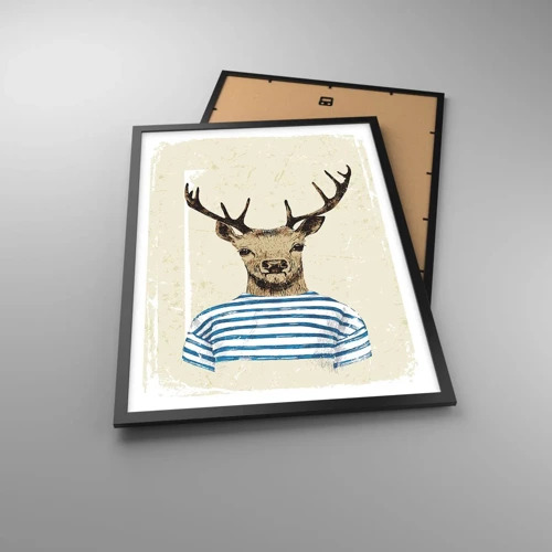 Poster in black frame - Becaue I Like Striped T-Shirts - 50x70 cm